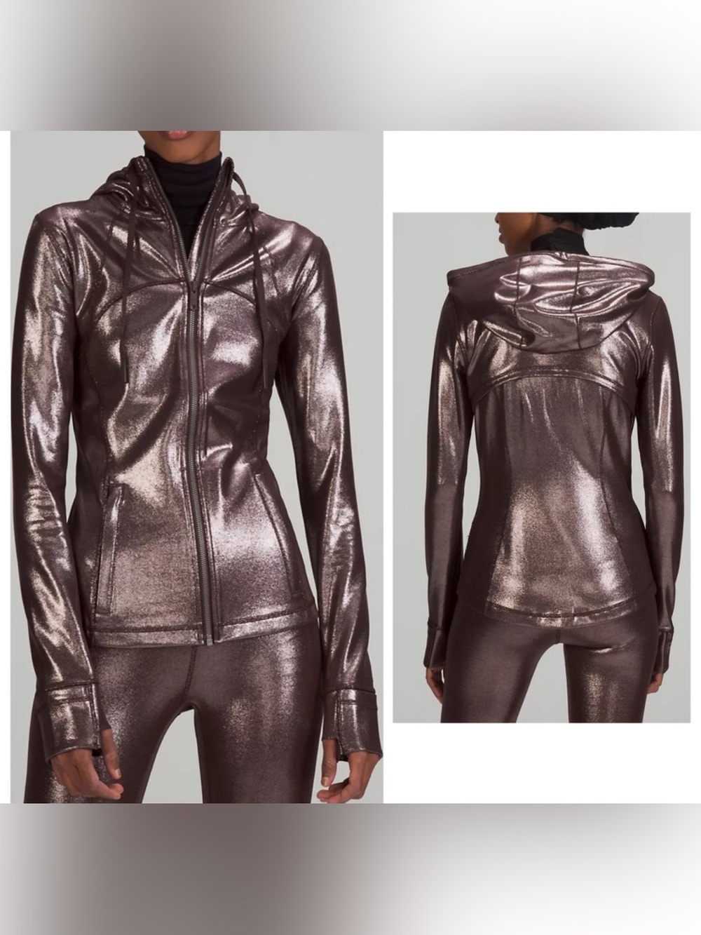Lululemon Hooded Define Jacket *Shine | Radiate Foil Print French Press | W - 12